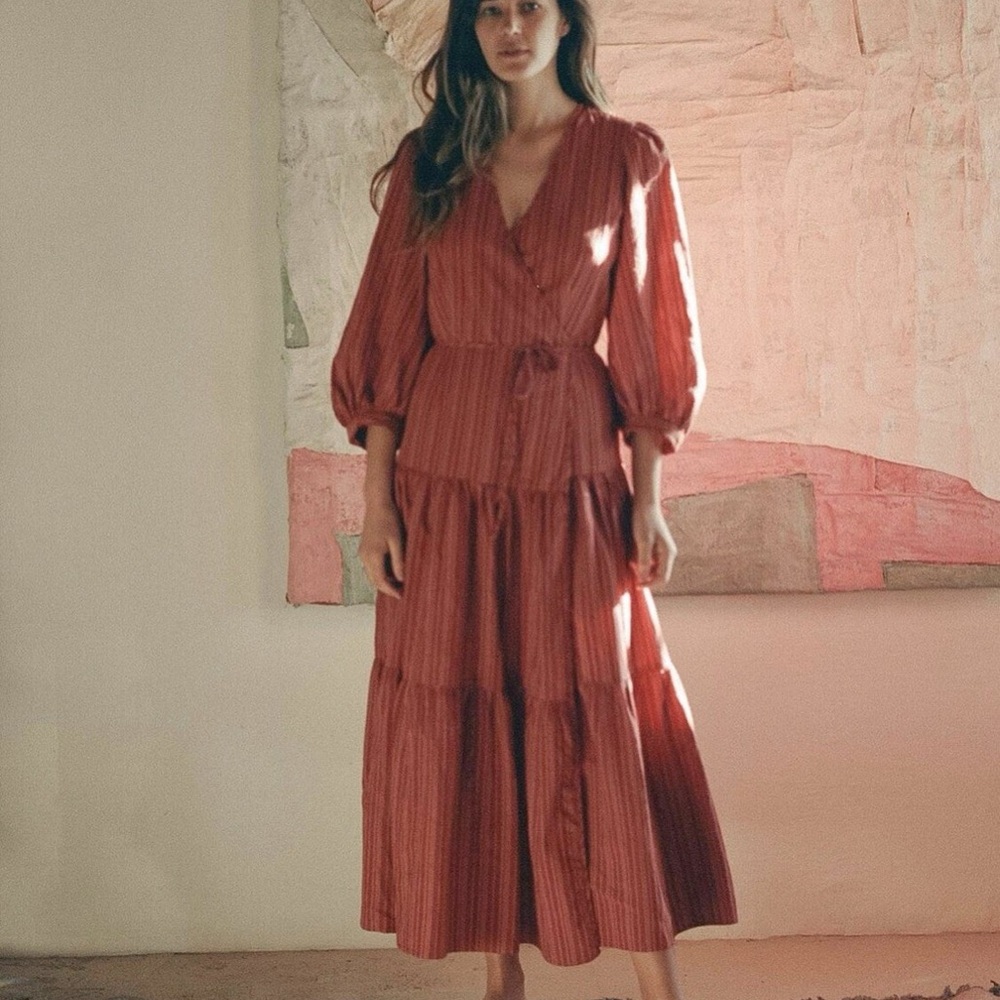 Christy Dawn Red Noah Wrap Dress